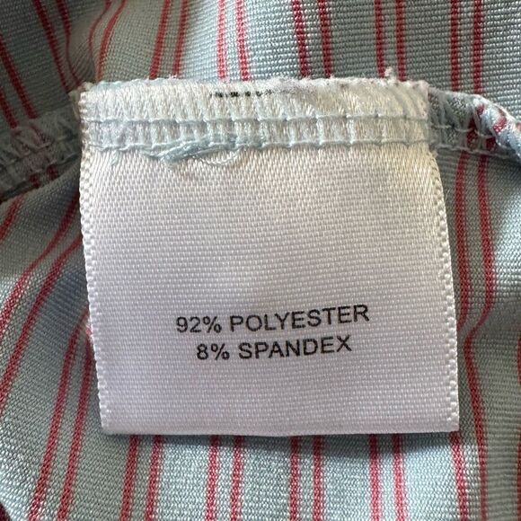 Peter Millar Summer Comfort Blue Striped Polo Performance Shirt Size Medium - Picture 3 of 4